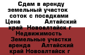 Сдам в аренду земельный участок 10 соток с посадками › Цена ­ 5 000 - Алтайский край, Новоалтайск г. Недвижимость » Земельные участки аренда   . Алтайский край,Новоалтайск г.